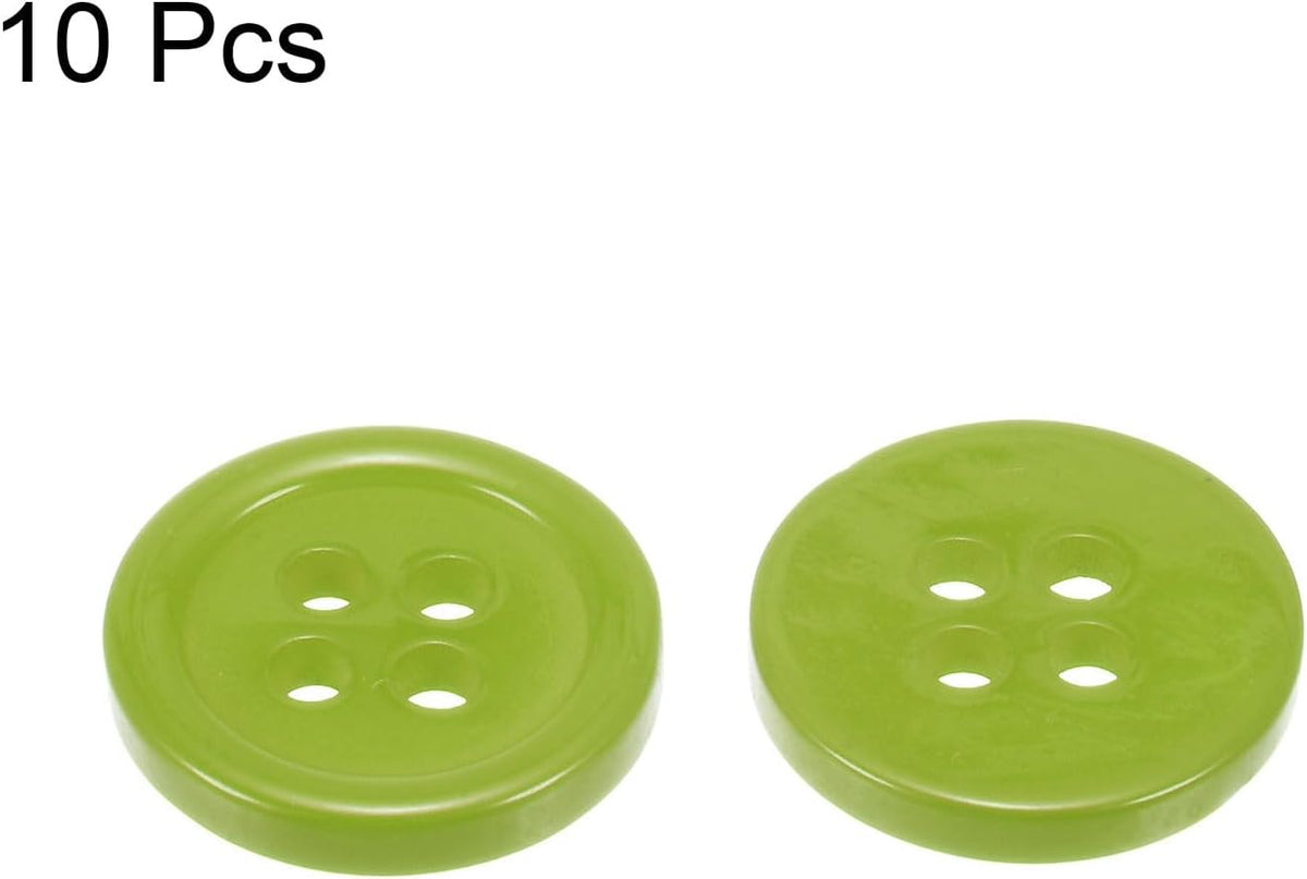 HARFINGTON 10pcs 20L Sewing Buttons 1/2"(12.5mm) Resin Round Flat