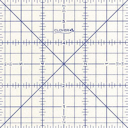 Clover Hot Hemmer Ruler 6"X6" - Square