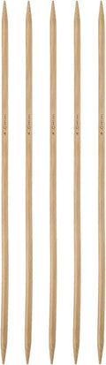 HARFINGTON 5Pcs Bamboo Knitting Needles Double Pointed Size US 6(4mm)