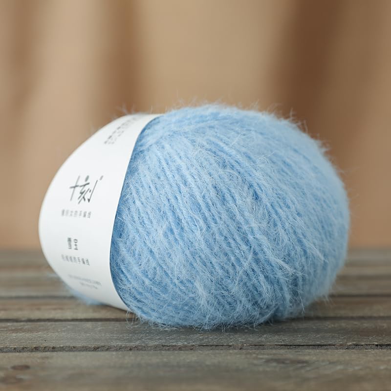 SHIKE Snowball 38% Wool Blend Yarn-4x100g Balls Soft Plush Yarn for