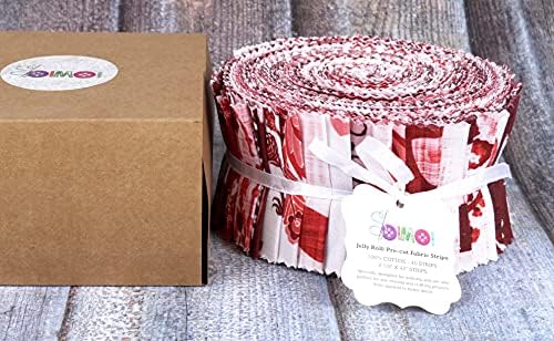 Soimoi Jelly Roll Fabrics for Quilting 40 Strip 2.5" Inches Cotton