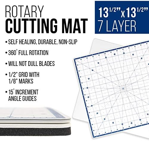 U.S. Art Supply 14"x14" Self-Healing Cutting Mat
