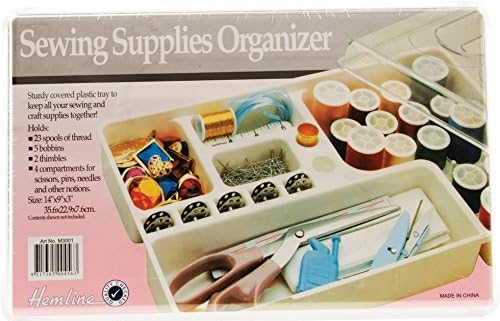 Hemline Sewing Supplies Organiser Plastic Box Tray
