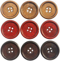 Chenkou Craft 30pcs Big Size 40mm 1 1/2" Round Wood Buttons 4 Holes