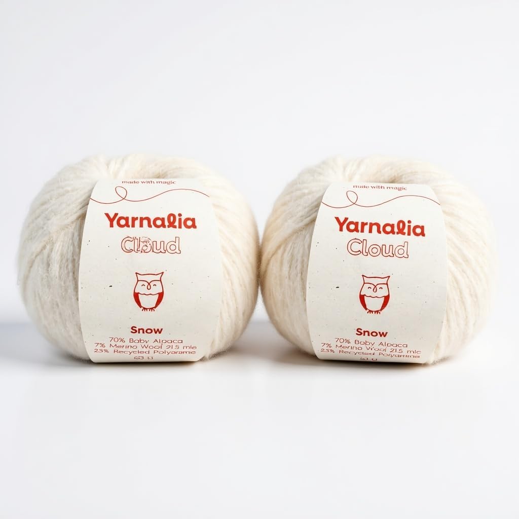 Cloud Chunky Blend Yarn 2-Pack, Super-Soft Baby Alpaca & Merino Fiber