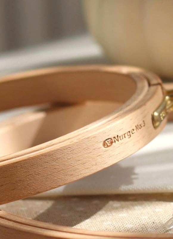 Nurge Premium Quality Beech Wood Embroidery Hoop, Cross Stitch Hoop