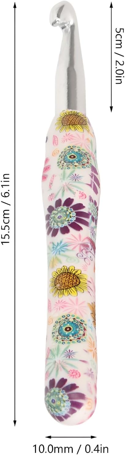 ACNTENY 10mm Crochet Hook, Ergonomic Handle, Aluminum, Multicolor