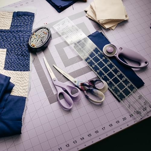 Fiskars 24" x 36" Self Healing Cutting Mat, Large Grid, Lilac Mountain