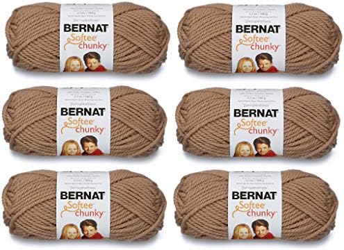 Bernat Softee Chunky Yarn (6-Pack) Soft Taupe 161128-28011
