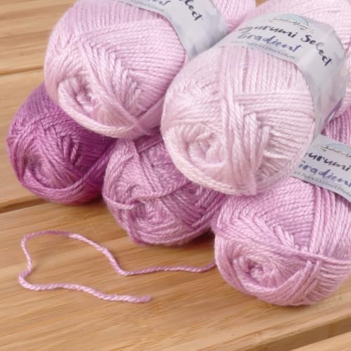 JubileeYarn Amigurumi Select Gradient Yarn - Wisteria - 5 Skeins