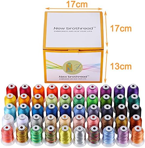 New brothread 50-Spool Embroidery Machine Thread Kit