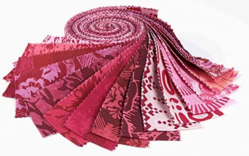 Soimoi Pink Jelly Roll Fabrics for Quilting 40 Strip 2.5" Inches