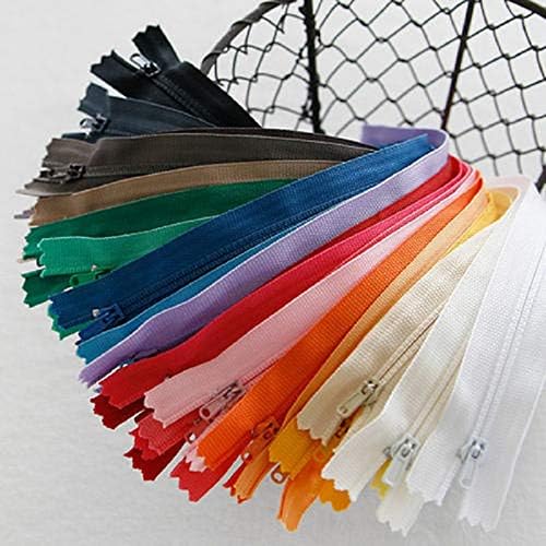 Nylon Coil Zippers, CDDLR 100PCS 9 Inch Colorful Sewing Zippers for