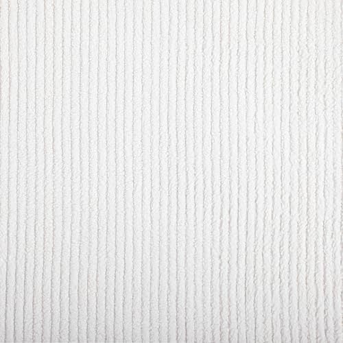 Mindsoft Terry Chenille Fabric 57" Wide Cotton by The Yard, White
