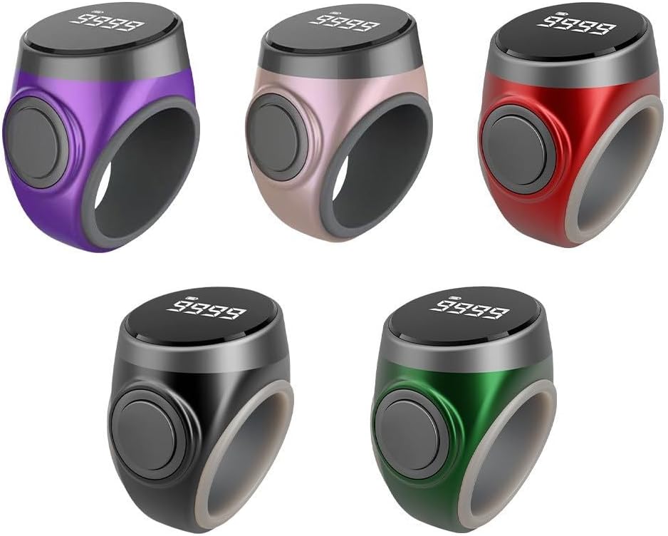 Digital Ring Counter with LCD Display, Type-C Rechargeable Electronic