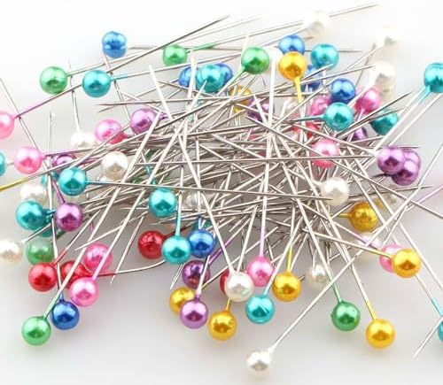 1000PCS Multicolor Straight Pins, Pearlized Ball Head Quilting Pins