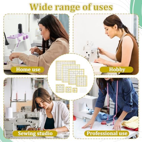 7 Pieces Quilting Rulers Templates, 2.5",3.5", 5",6", 8.5", 10.5",12"