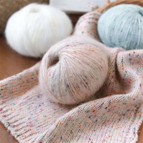 250G 5-Piece Fluffy Wool Blend Yarn For Knitting And Crochet