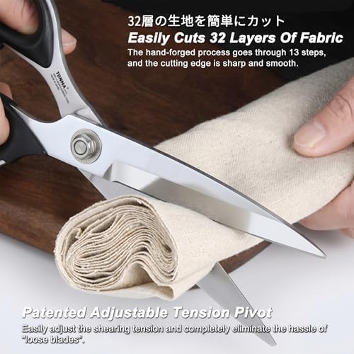 TONMA 12" Fabric Scissors, Made in Japan Professional Sewing Scissors