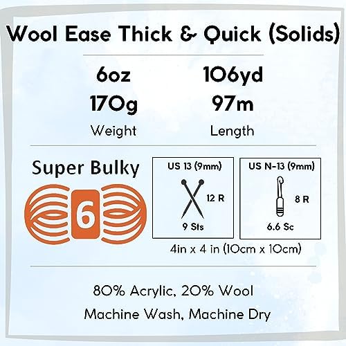 Lion Brand Yarn Wool Ease Thick & Quick 640-535 River Run