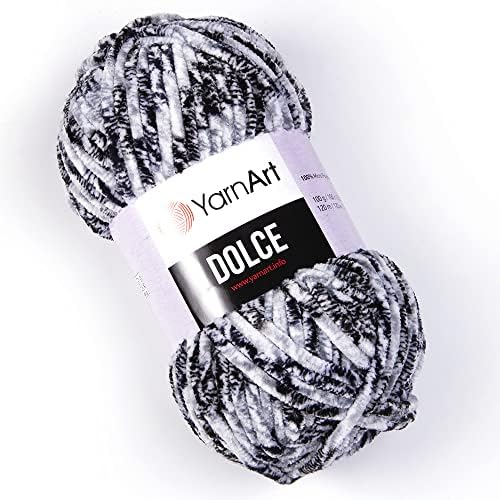 Yarnart Dolce Yarn Plush Velvet Soft Chenille Super Bulky Yarn Blanket