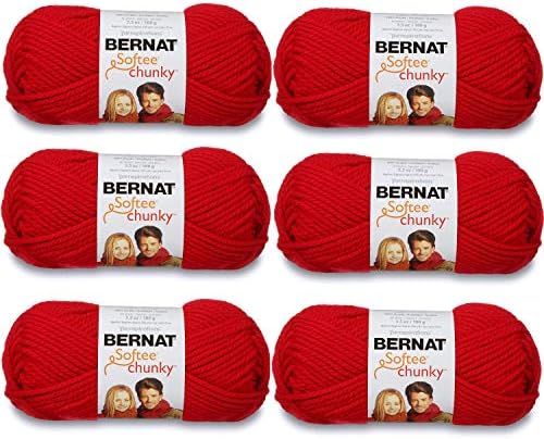 Bernat Softee Chunky Yarn (6-Pack) Berry Red 161128-28705
