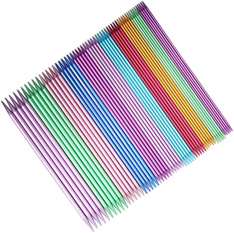 Fabater 55pcs Double Pointed Knitting Needles Set, 20cm/7.9in Aluminum