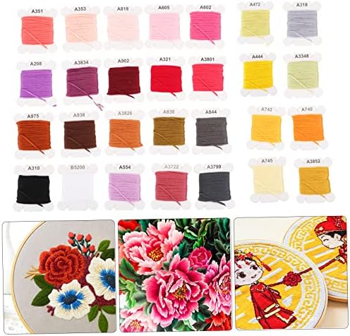 Veemoon 2sets 100% Cotton Embroidery Floss Embroidery Thread 4 Meters