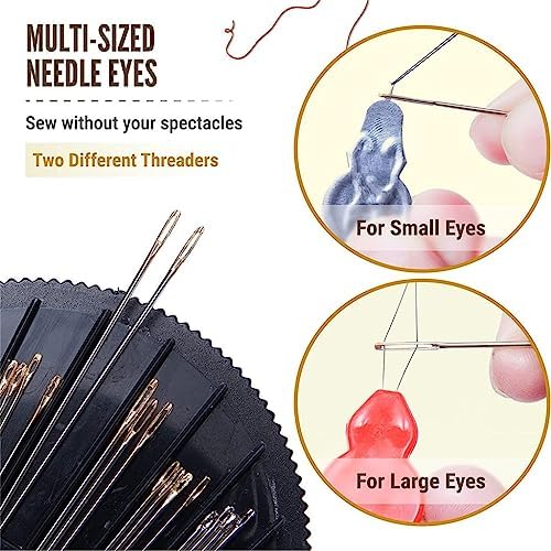 SDREYKUF Sewing Kit DIY Tool Set Camel Needle Multifunctional Line Box