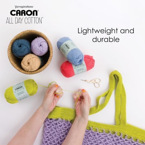 Caron All Day Cotton Yarn, Cream – 3 Pack
