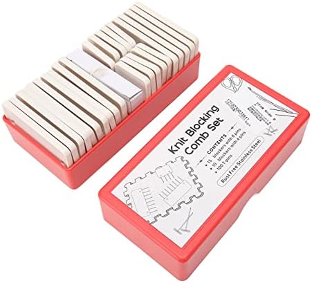 Knit Blocking Comb Set, Knit Blocking Pins Kit with 8 Pin and 4 Pin