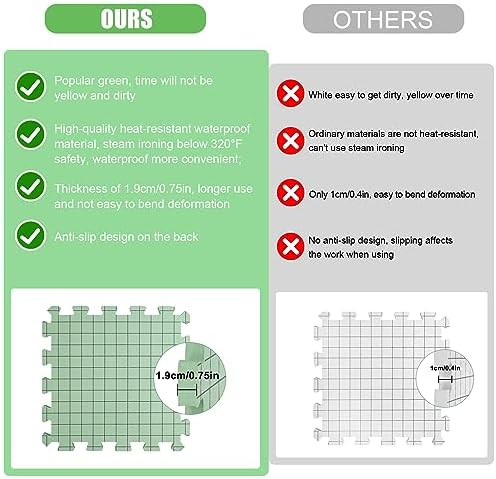 9 PCS Knitting Mats, 0.75in Thick Blocking Board for Crocheting, 12 in
