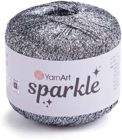 YarnArt Sparkle - Metallic Glitter Fine Lightweight Yarn for Crochet &