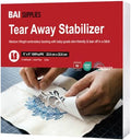 BAI Tear Away Stabilizer for Embroidery 2.0oz, 9"x9" 100 Sheets