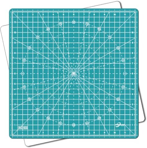 12"x12" Rotating Self Healing Cutting Mat, Fabric Cutting Mat with