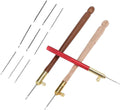 Ergonomic Tambour Crochet Hook Beech Wood, 12 PCS