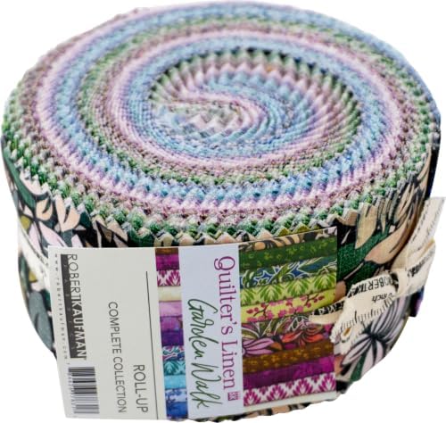 Quilter's Linen Garden Walk Roll Up 40 2.5-inch Strips Jelly Roll