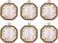 PATIKIL 6 Pieces 4.5" x 4.5" Octagonal Embroidery Hoops Frame, Brown