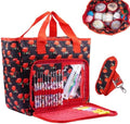 Knitting Bags and Totes Organizers Large Yarn Bags(Red Rose)