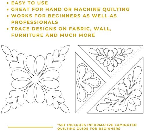Quilting Stencils for Machine and Hand Quilting - Set of 2 Reusable