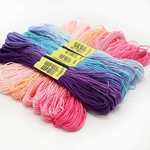 XLSFPY Rainbow Cotton Embroidery Floss – 50 Skeins