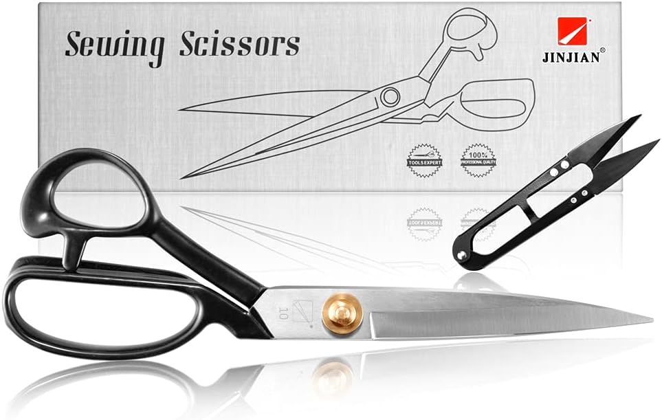 Heavy Duty Fabric Scissors 10 inch, Tailor's Dressmaking Shears