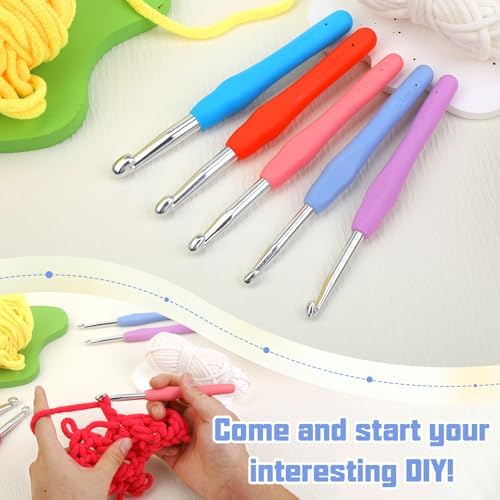 SHWAKK Crochet Hook, 7.0 mm Ergonomic Crochet Hook for Arthritic Hands