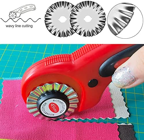 45mm Pinking Rotary Cutter Blades, Wavy Replacement Blade, Rotary