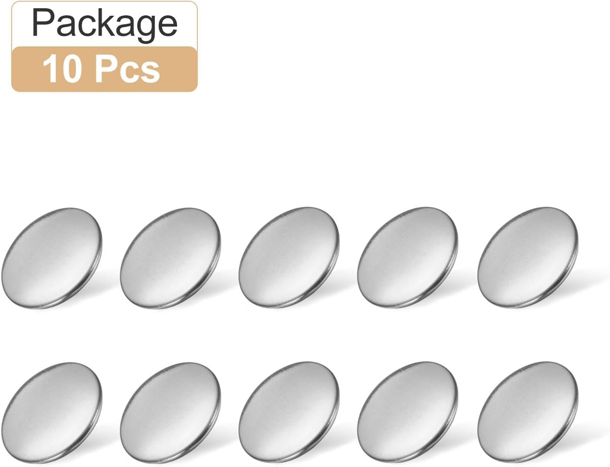 HARFINGTON Metal Antiqued Button 20mm 10pcs, Silver