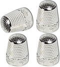ZESION 4Pcs Sewing Thimbles, Metal Thimbles for Hand Sewing Finger