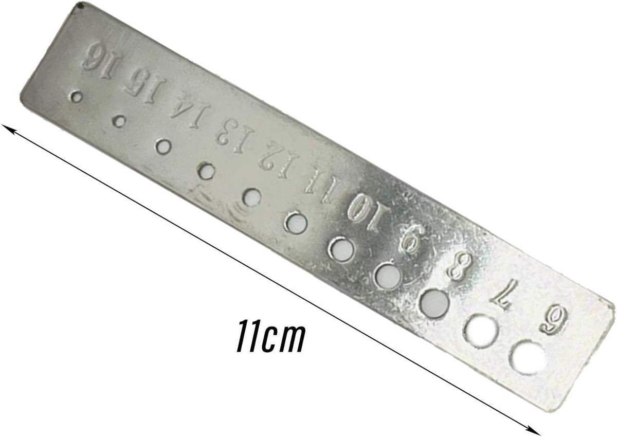 2 Pieces Knitting Gauge Stainless Steel Crochet Hook Ruler Sizer