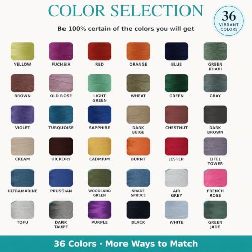 BlesSew Polyester Sewing Thread Set, 36 Sewing Machine Thread Spools
