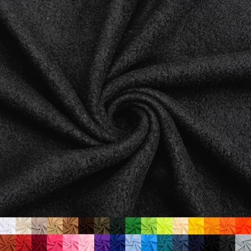 Pico Textiles 2 Yard Bolt Black Solid Fleece Fabric