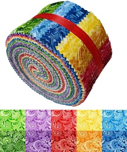 100% Cotton Jelly Roll Fabric Strips for Quilting